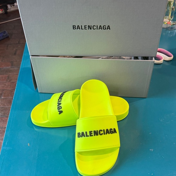 Balenciaga Bright Yellow Slides